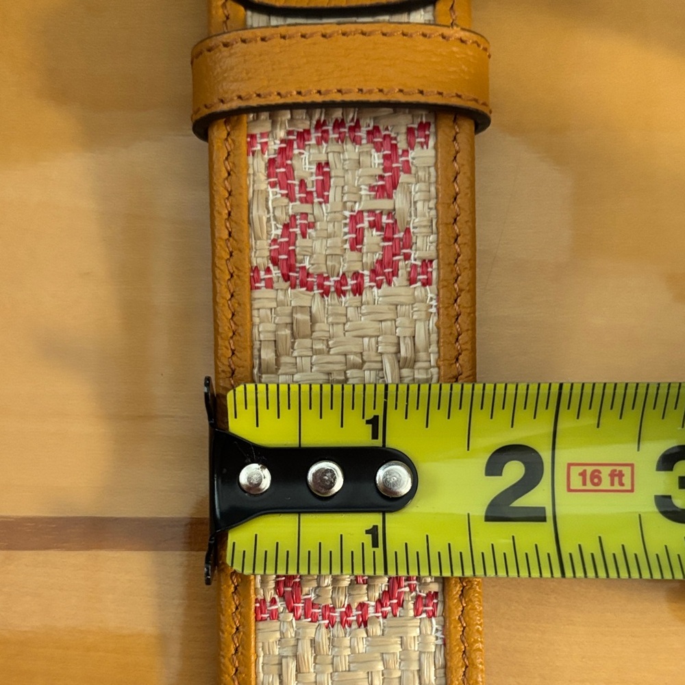 Gucci Marmont Raffia 1 1/2" Wide Belt With Box And Dust Bag Size 90 / 36 - Picture 7 of 9